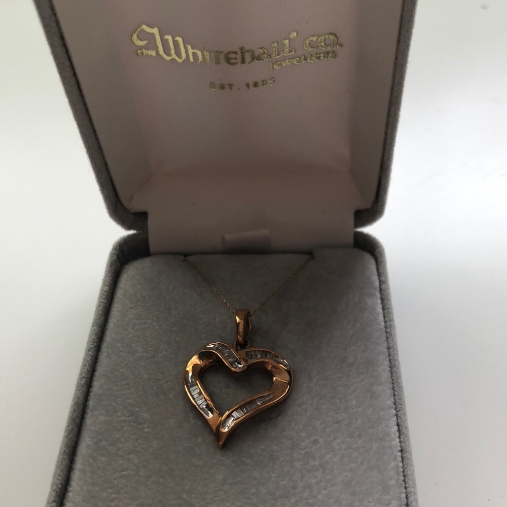 Gold heart, 10 inch chain